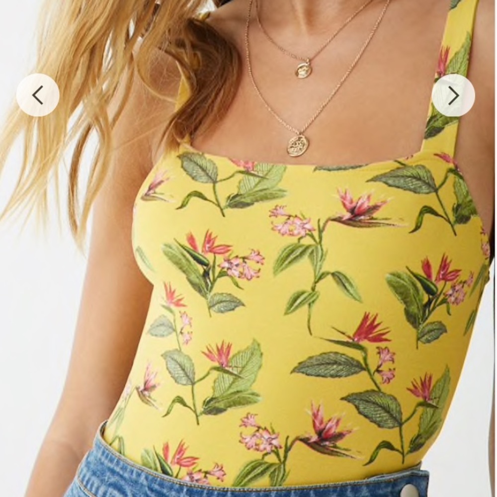 Floral print bodysuit
